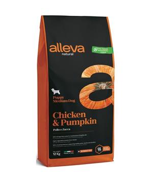 ALLEVA NATURAL Dog Dry Puppy Chicken&Pumpkin Medium