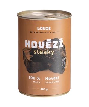 Louie konz. pro psy hovězí steaky 400 g 