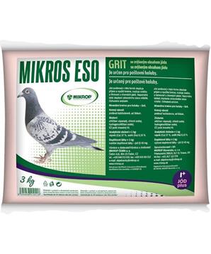 Mikros ESO grit I+ s jódem pro holuby 