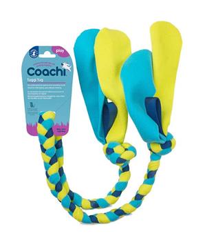 Hračka bavlna Coachi Tuggi přetahovadlo modro-zelené TCOA