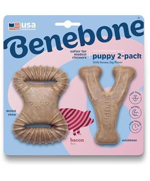 Benebone Puppy Dental Chew Wishbone slanina 