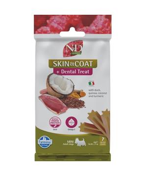 N&D QUINOA Dog Dental Snack Skin & Coat Duck Mini 