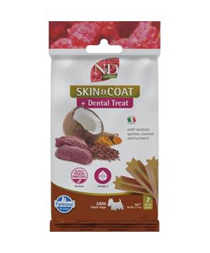 N&D QUINOA Dog Dental Snack Skin & Coat Venison Mini 