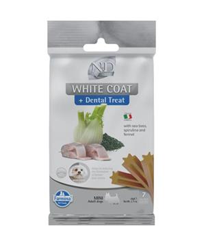 N&D WHITE Dog Dental Snack Sea Bass Mini 