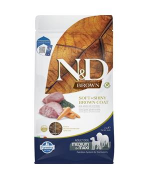 N&D BROWN Dog GF Lamb, Spirulina & Carrot Adult Medium & Maxi 2 kg