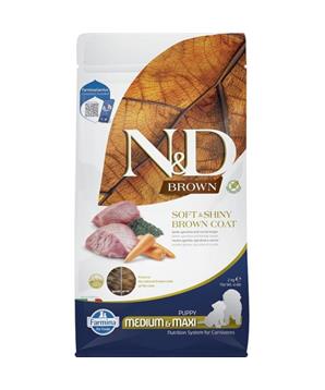 N&D BROWN Dog GF Lamb, Spirulina & Carrot Puppy Medium & Maxi 