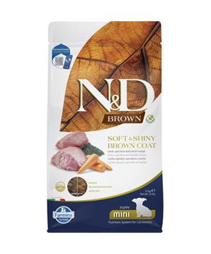N&D BROWN Dog GF Lamb, Spirulina & Carrot Puppy Mini 