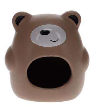 Domek keramika hlod. hnědý, medvěd DuvoPlus 11x10x12cm