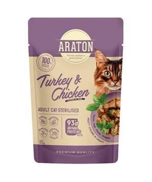 Araton Cat kaps. Sterilised Turkey/Chicken 