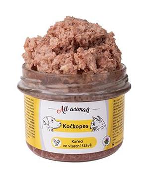 All Animals kočkopes sklo Kuře ve vlastní šťávě 