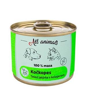 All Animals kočkopes Telecí jatýrka s kolagenem 