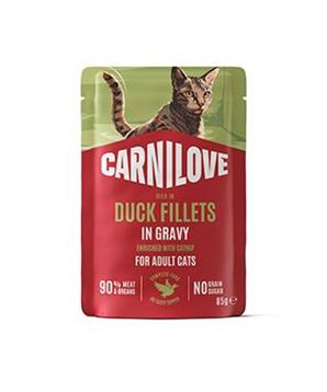 Carnilove Cat Pouch Gravy Duck+Catnip 