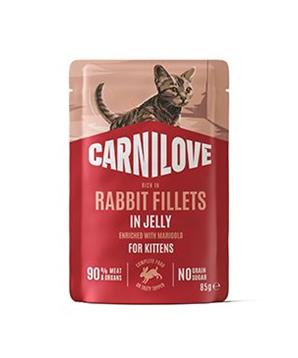 Carnilove Cat Pouch Jelly Rabbit+Marigold Kittens