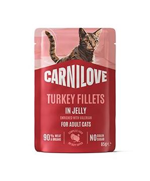 Carnilove Cat Pouch Jelly Turkey+Valerian 