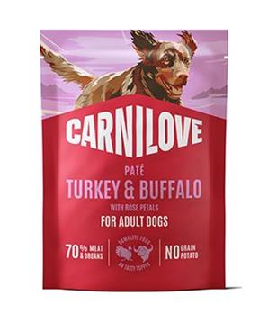 Carnilove Dog Pouch Paté Turkey&Buffalo+Rose 