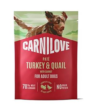 Carnilove Dog Pouch Paté Turkey&Quial+Carrot 