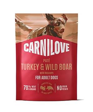 Carnilove Dog Pouch Paté Turkey&Wildboar+Ros.