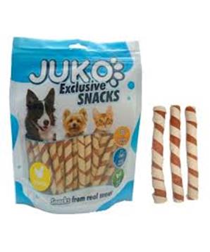 Chicken Jerky wrapped Pollock Strips JUKO Snacks