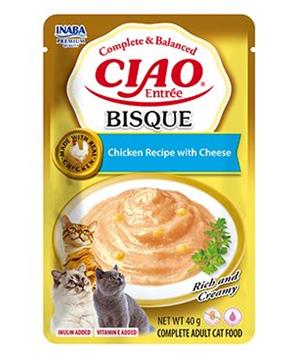 Churu Cat Entrée Bisque Chicken Recipe with Cheese 