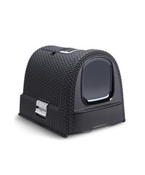 Curver WC kočka kryté domek Rattan 39x39x51cm mocha