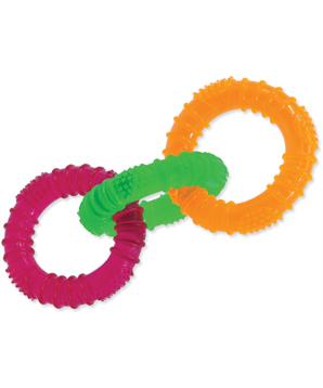  Hračka DOG FANTASY 3 kruhy gumové barevné 16 cm