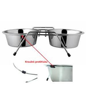 Dvojmiska nerez se stojánkem