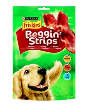 Friskies pochoutka pes Snack Beggin Strips bacon