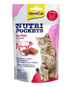 Gimcat Nutri Pockets s hovězím 