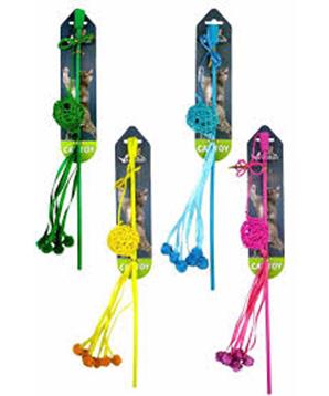 Hračka kočka - rybářský prut s balónky