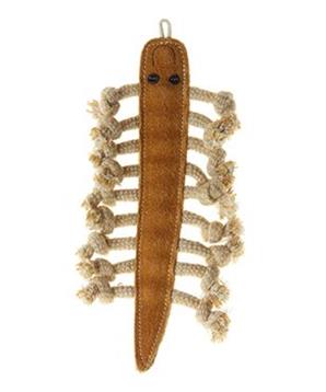 Hračka pes animALL Stonožka kůže, natural 