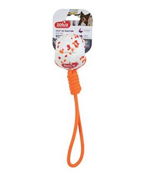 Hračka pes ETPU činka s lanem Zolux