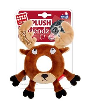 Hračka pes GiGwi Plush Friendz sob s gumovým kroužkem