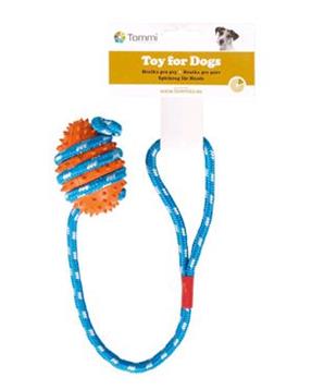 Hračka pes granát ježatý na šnůře 45cm