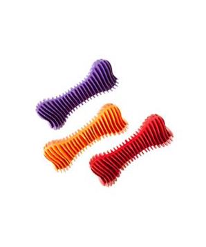 Hračka pes Kost Dentální žebrovaná plovací 12cm