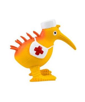 Hračka pes NURSE latex,pískací,oranžová KW