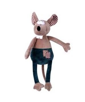 Hračka pes - plyšová myš pískací 