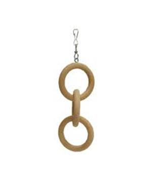 Hračka pták - dřevěný řetěz, 3 oka