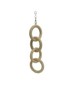 Hračka pták - dřevěný řetěz, 4 oka