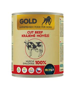 IRONpet Gold Dog Hovězí krájená svalovina, konzerva