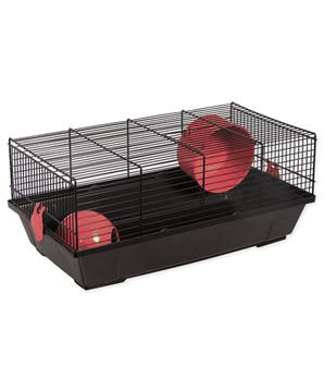 Klec SMALL ANIMAL Viktor černá s červenou výbavou