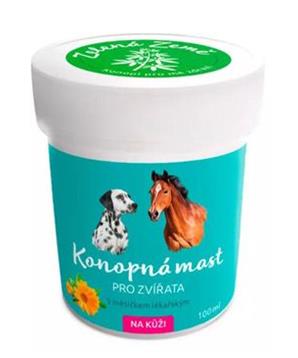 Konopná mast na kůži pro zvířata 