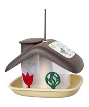 Krmítko venkovní domek plast hnědá