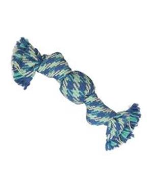 Lanová hračka XXL s uzlem pískající modrá