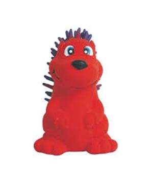 Latexová hračka s pískadlem - červený ježek