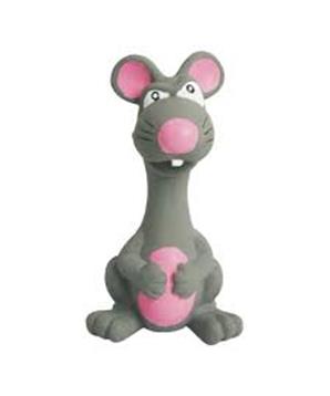 Latexová hračka se zvukem - zvíře šedé 15 cm