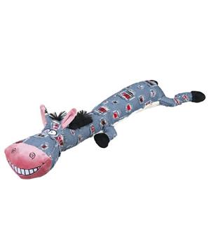 Látkový osel dlouhý, zaplátovaná jemná riflovina