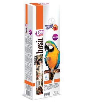 LOLO SMAKERS MEGA 2 klasy ovocné pro velké papoušky 450 g