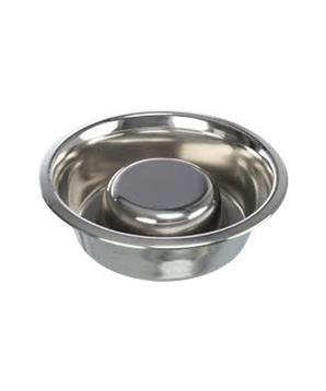 Miska k pomalému krmení, nerez