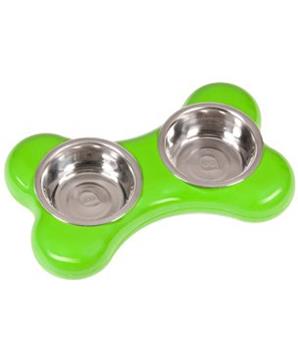 Karlie Miska nerez KOST 2x400ml/36x22x8cm/zelená