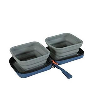 Miska skládací 2v1 BIVOUAK 2x700ml modrá Zolux